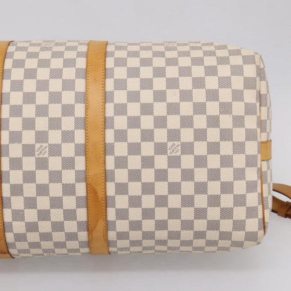LOUIS VUITTON Damier Azur Keepall Bandouliere55 Bag N41429 LV Auth 205301A