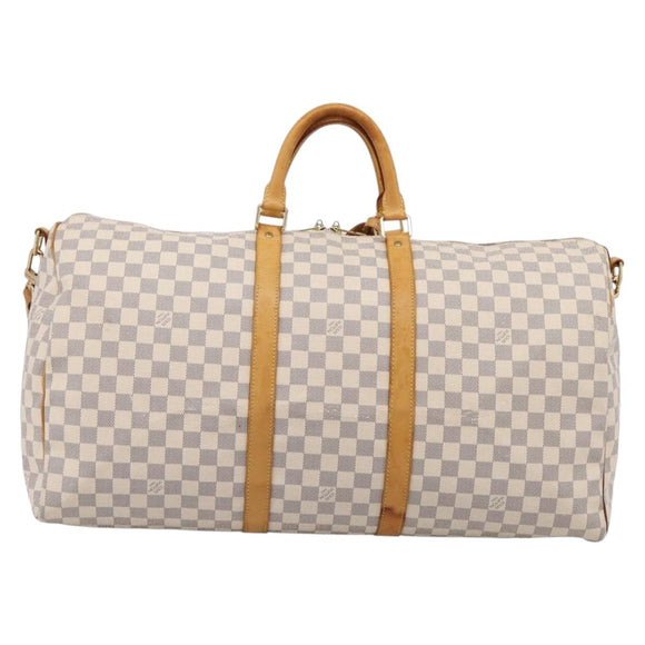 LOUIS VUITTON Damier Azur Keepall Bandouliere55 Bag N41429 LV Auth 205301A