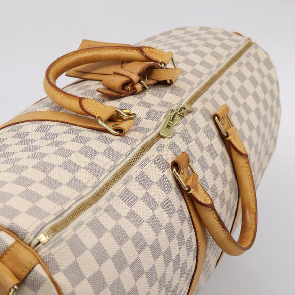 LOUIS VUITTON Damier Azur Keepall Bandouliere55 Bag N41429 LV Auth 205301A