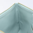 CELINE Clutch Bag Leather Green Gold Auth 205304A-16