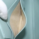 CELINE Clutch Bag Leather Green Gold Auth 205304A-18
