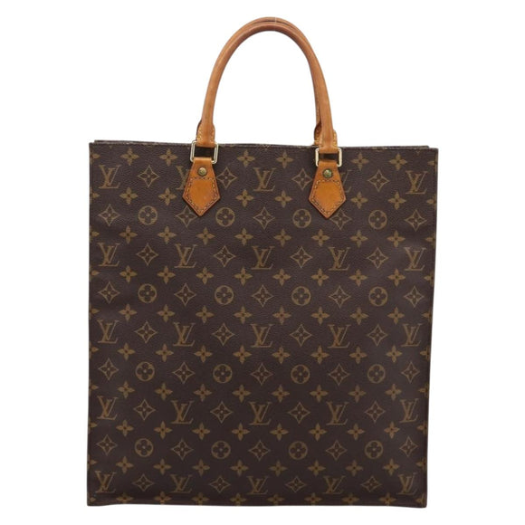 LOUIS VUITTON Monogram Sac Plat Hand Bag M51140 LV Auth 205307