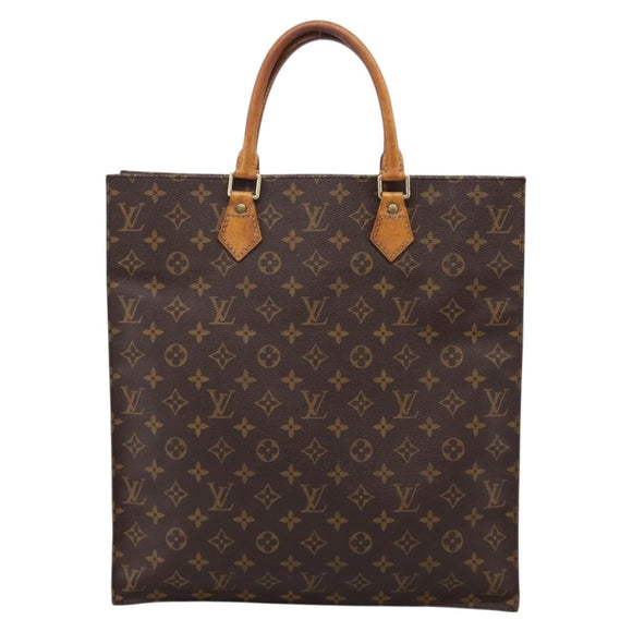 LOUIS VUITTON Monogram Sac Plat Hand Bag M51140 LV Auth 205307