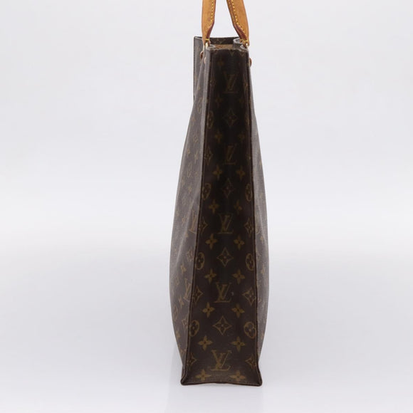 LOUIS VUITTON Monogram Sac Plat Hand Bag M51140 LV Auth 205307