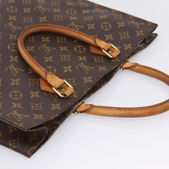 LOUIS VUITTON Monogram Sac Plat Hand Bag M51140 LV Auth 205307