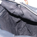 GUCCI Bamboo Shoulder Bag Leather Black Silver 232930 Auth 205316A-21
