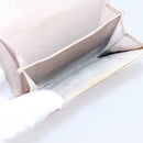CHANEL Matelasse Wallet Lamb Skin Beige Silver CC Auth 205317-10