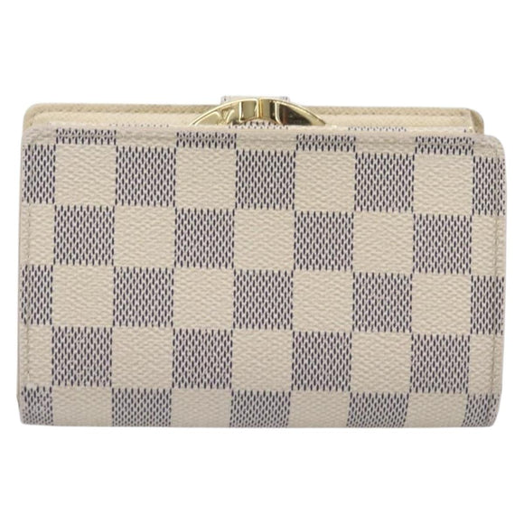 LOUIS VUITTON Damier Azur Portefeuille Viennois Wallet N61676 LV Auth 205320A