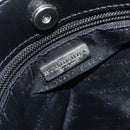 BURBERRY Nova Check Hand Bag PVC Beige Silver Auth 205321-18