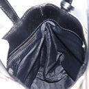 BURBERRY Nova Check Hand Bag PVC Beige Silver Auth 205321-19