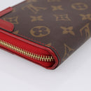 LOUIS VUITTON Monogram Sleys Zippy Wallet Long Wallet Red M61854 LV Auth 205323V-16