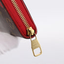 LOUIS VUITTON Monogram Sleys Zippy Wallet Long Wallet Red M61854 LV Auth 205323V-8