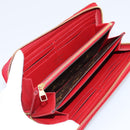 LOUIS VUITTON Monogram Sleys Zippy Wallet Long Wallet Red M61854 LV Auth 205323V-9