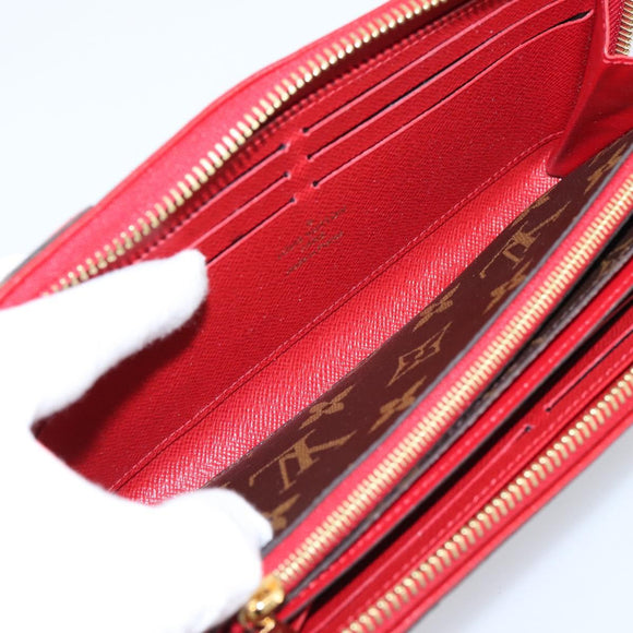 LOUIS VUITTON Monogram Sleys Zippy Wallet Long Wallet Red M61854 LV Auth 205323V