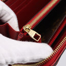 LOUIS VUITTON Monogram Sleys Zippy Wallet Long Wallet Red M61854 LV Auth 205323V-20