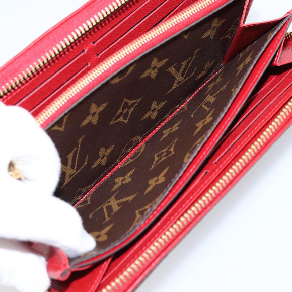 LOUIS VUITTON Monogram Sleys Zippy Wallet Long Wallet Red M61854 LV Auth 205323V