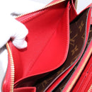 LOUIS VUITTON Monogram Sleys Zippy Wallet Long Wallet Red M61854 LV Auth 205323V-23