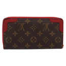 LOUIS VUITTON Monogram Sleys Zippy Wallet Long Wallet Red M61854 LV Auth 205323V-2