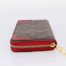 LOUIS VUITTON Monogram Sleys Zippy Wallet Long Wallet Red M61854 LV Auth 205323V-3