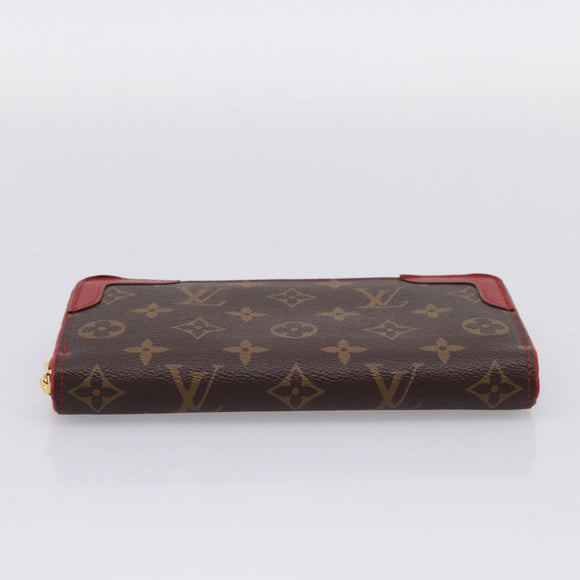 LOUIS VUITTON Monogram Sleys Zippy Wallet Long Wallet Red M61854 LV Auth 205323V