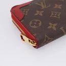 LOUIS VUITTON Monogram Sleys Zippy Wallet Long Wallet Red M61854 LV Auth 205323V-14