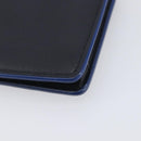 Bottega Veneta INTRECCIATO Card Case Leather Black Blue Auth 205327M-10