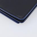 Bottega Veneta INTRECCIATO Card Case Leather Black Blue Auth 205327M-11