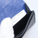 Bottega Veneta INTRECCIATO Card Case Leather Black Blue Auth 205327M-19