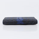 Bottega Veneta INTRECCIATO Card Case Leather Black Blue Auth 205327M-6