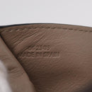 LOEWE Anagram Trifold Wallet Leather Beige Silver Auth 205328M-11