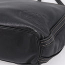LOEWE Shoulder Bag Leather Black Silver Auth 205333V-9