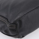 LOEWE Shoulder Bag Leather Black Silver Auth 205333V-14