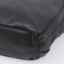 LOEWE Shoulder Bag Leather Black Silver Auth 205333V-15