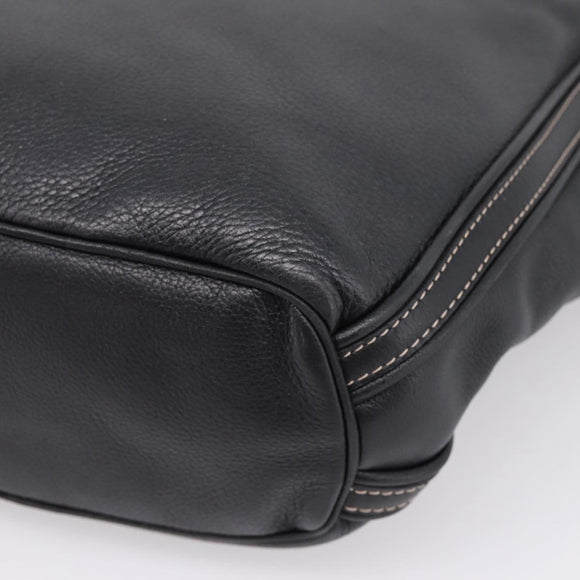LOEWE Shoulder Bag Leather Black Silver Auth 205333V