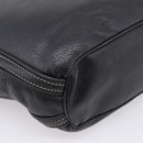 LOEWE Shoulder Bag Leather Black Silver Auth 205333V-16