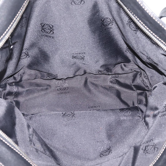 LOEWE Shoulder Bag Leather Black Silver Auth 205333V