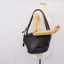 LOEWE Shoulder Bag Leather Black Silver Auth 205333V-20