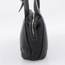 LOEWE Shoulder Bag Leather Black Silver Auth 205333V-4