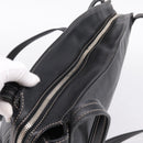 LOEWE Shoulder Bag Leather Black Silver Auth 205333V-6