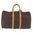 LOUIS VUITTON Monogram Keepall 45 Boston Bag M41428 LV Auth 205337V-2