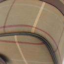 Burberrys Nova Check Hand Bag Canvas Beige Gold Auth 205340-18