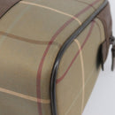 Burberrys Nova Check Hand Bag Canvas Beige Gold Auth 205340-19