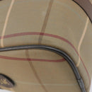 Burberrys Nova Check Hand Bag Canvas Beige Gold Auth 205340-20