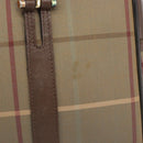 Burberrys Nova Check Hand Bag Canvas Beige Gold Auth 205340-3