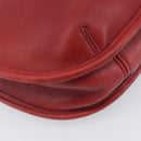 Coach Shoulder Bag Leather Red Gold Auth 205341A-16