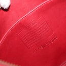 Coach Shoulder Bag Leather Red Gold Auth 205341A-12