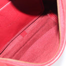 Coach Shoulder Bag Leather Red Gold Auth 205341A-11