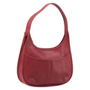 Coach Shoulder Bag Leather Red Gold Auth 205341A-1