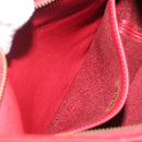 Coach Shoulder Bag Leather Red Gold Auth 205341A-20
