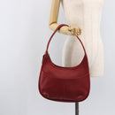 Coach Shoulder Bag Leather Red Gold Auth 205341A-22